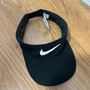 Nike Black Sports Visor with White Logo